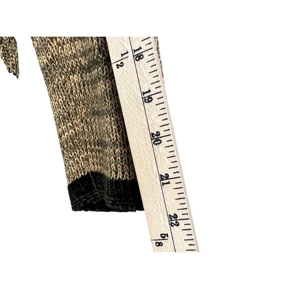 Cousin Johnny Zip Cardigan Womens M Tan Green Cotton Knit Sweater Cozy Granola - Picture 11 of 14